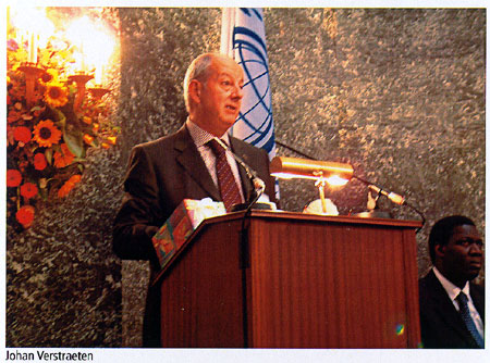 Prezident MASZ Johan Verstraeten při projevu k 75. výročí vzniku MASZ